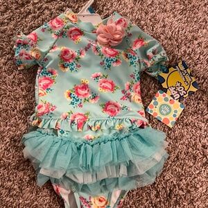 Little Me girls bathing suit BNWT